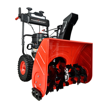 24" 208cc Two Stage Electric Start Gas Snow Blower with Brigg Stratton Engine HB7109A