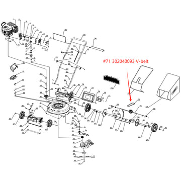 Lawn Mower Parts - V-Belt (SH/SM Series), Stock #: 302040093