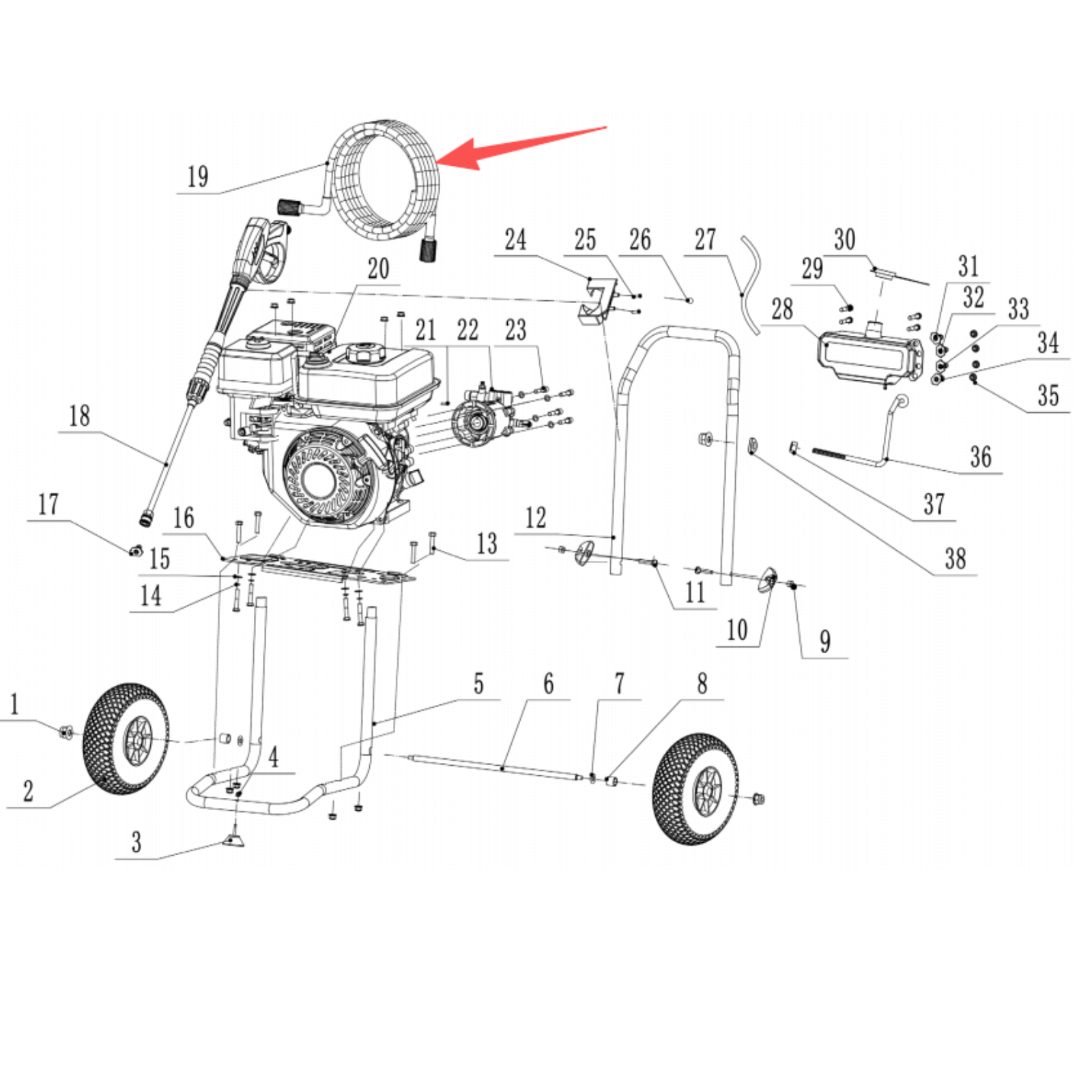 High Pressure Parts - High Pressure Pipe, Stock#303081415