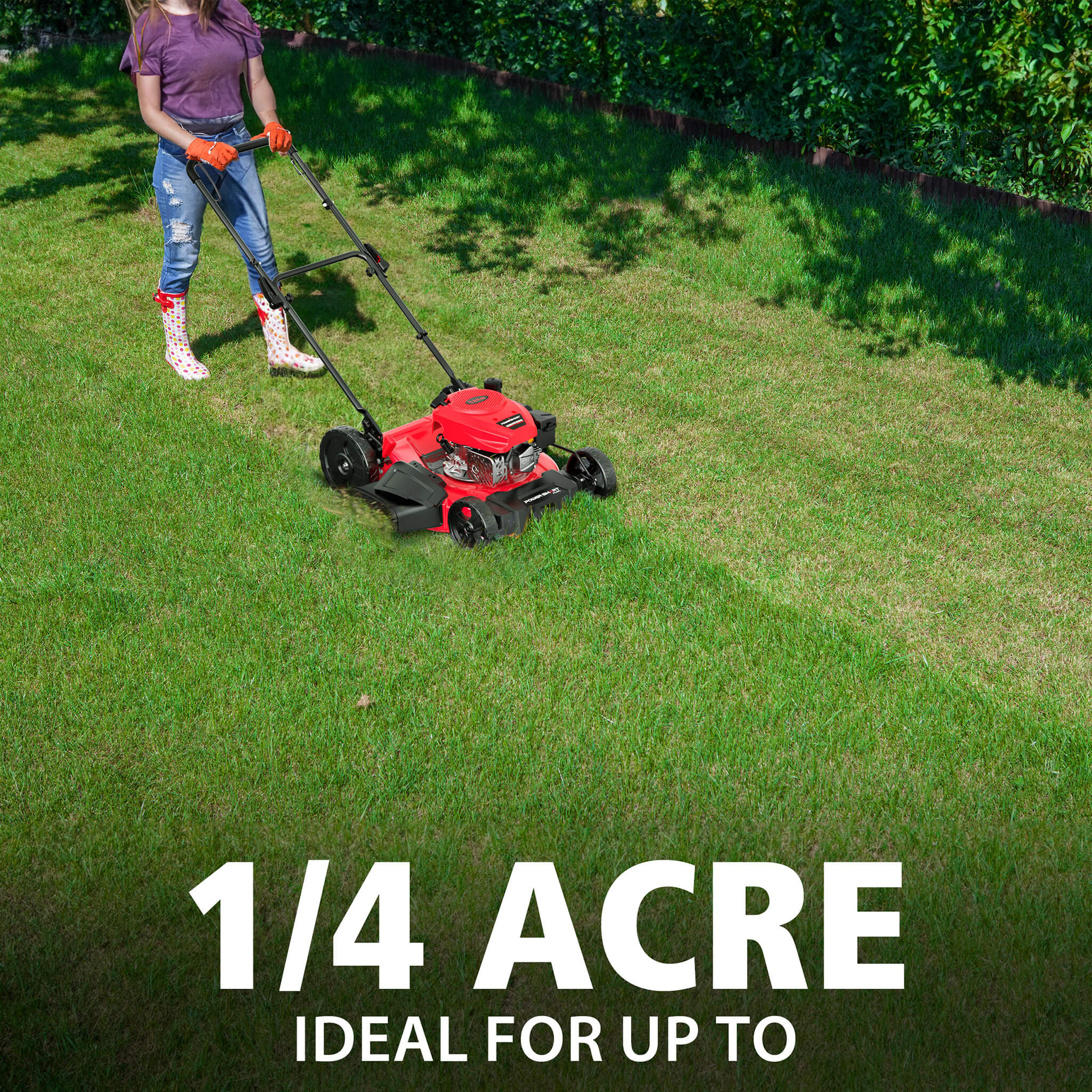 21'' 144cc Gas Push 2-in-1 Lawn Mower V8721C