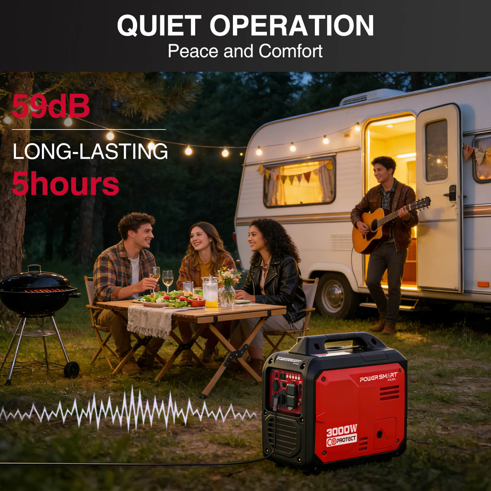 3000W Inverter Gas Generator w/ CO Alert DB5032