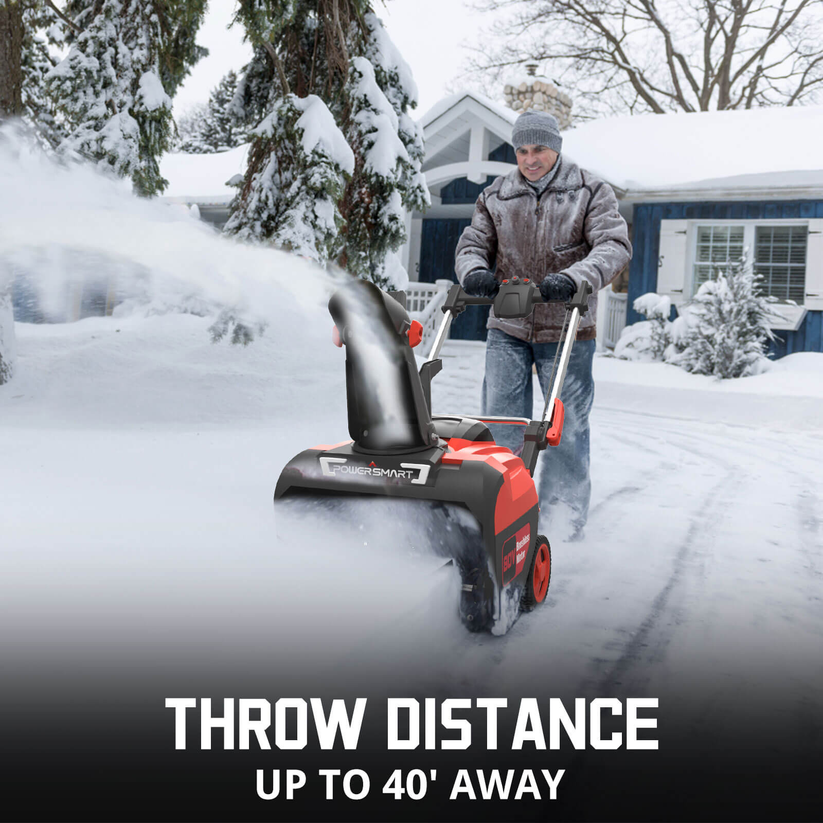 80V 21'' Single Stage Cordless Snow Blower w/ Battery & Charger DB2801RB