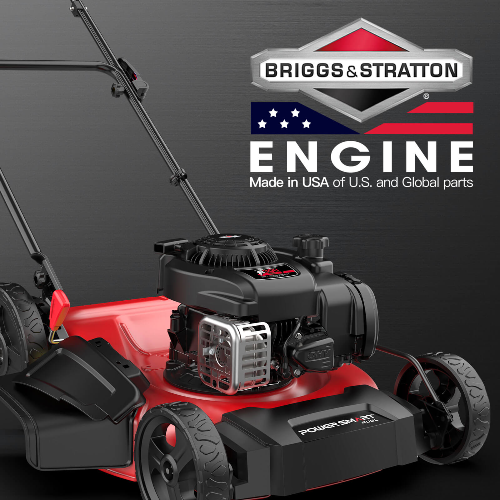 21" 125cc Gas Push 2-1 Lawn Mower w/ Briggs & Stratton 300E Engine B8721C