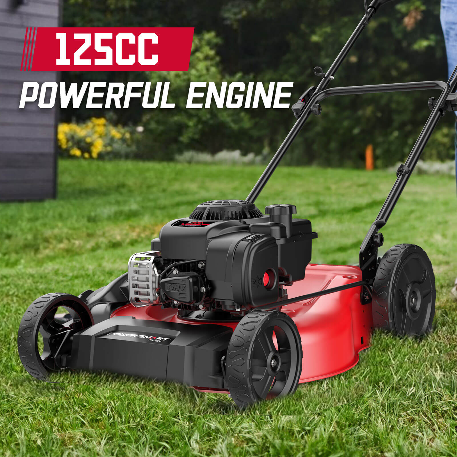 21" 125cc Gas Push 2-1 Lawn Mower w/ Briggs & Stratton 300E Engine B8721C