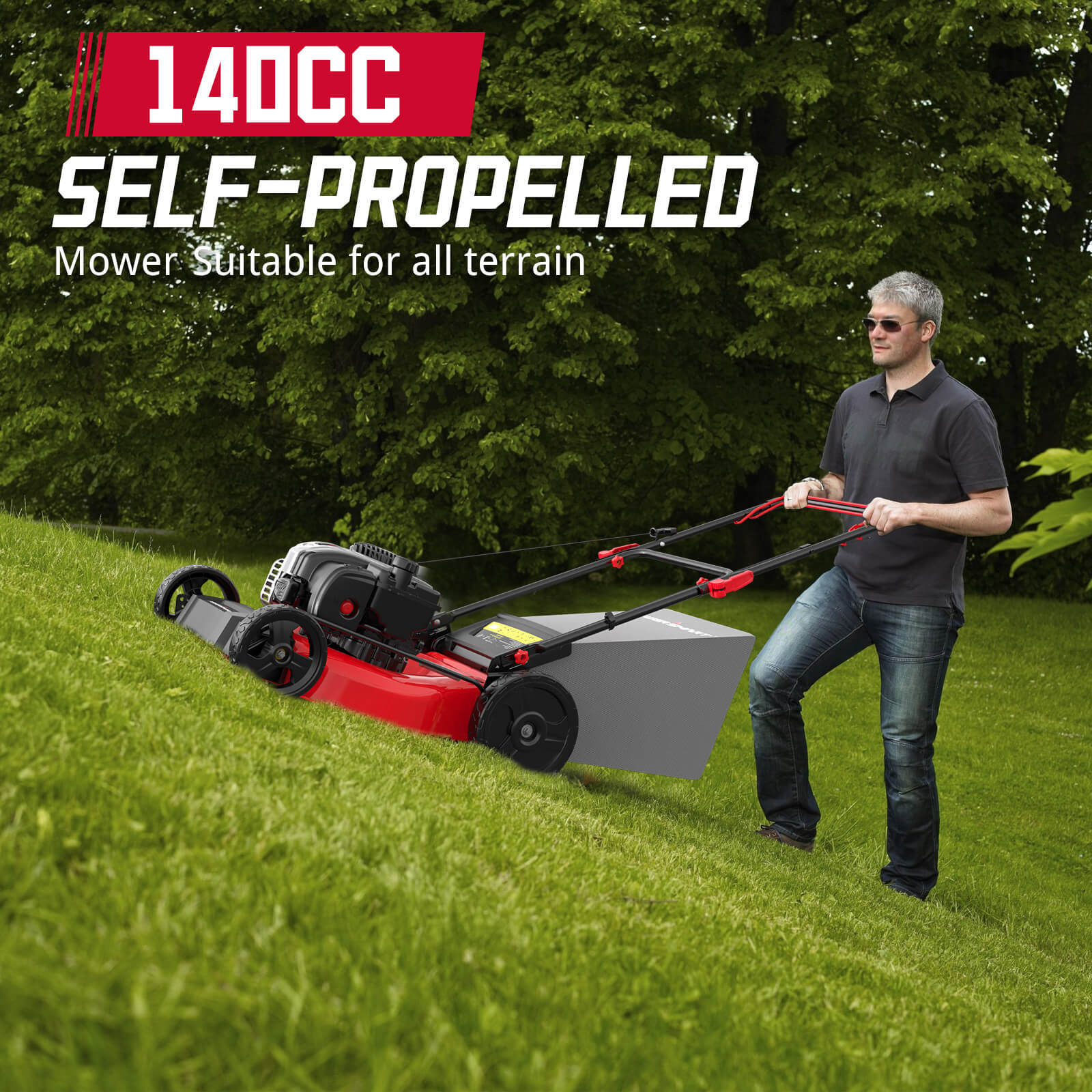21 " 140cc Gas Self-Propelled Lawn Mower w/ BS E550 Engine B8721S1