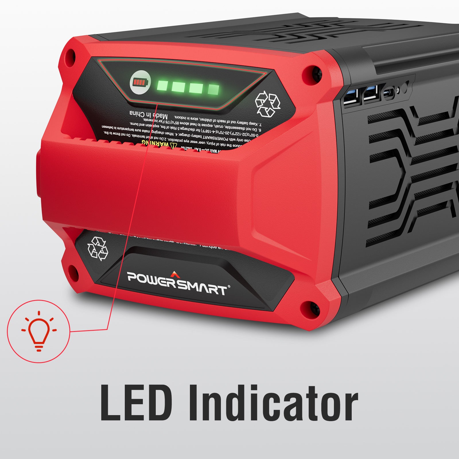 80V 6Ah Lithium-Ion Replacement Battery w/ USB Ports