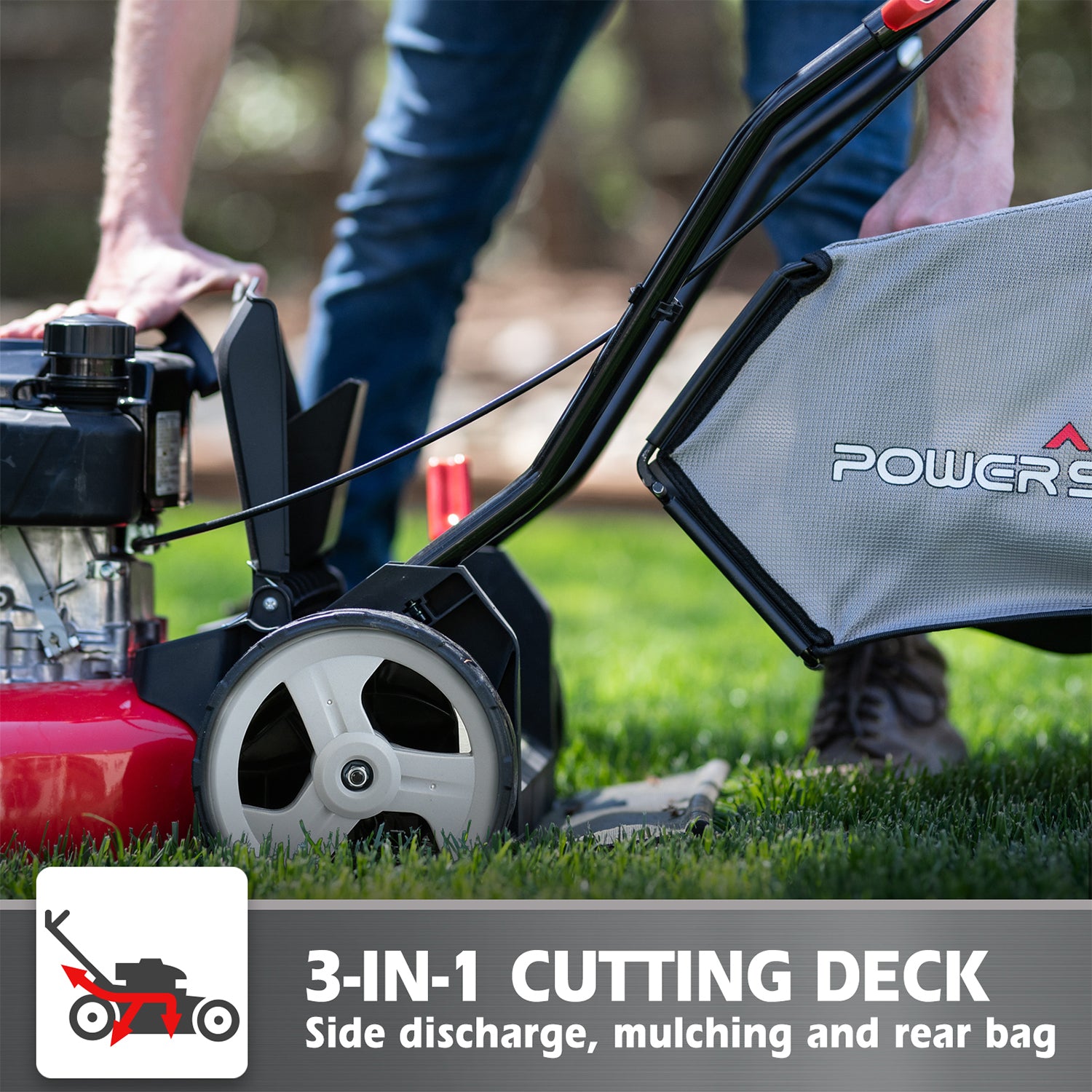21'' 170cc Gas Self-propelled Lawn Mower Red DB2321SR