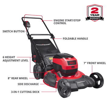 80V 21" Cordless Push Lawn Mower w/ Battery & Charger DB2821