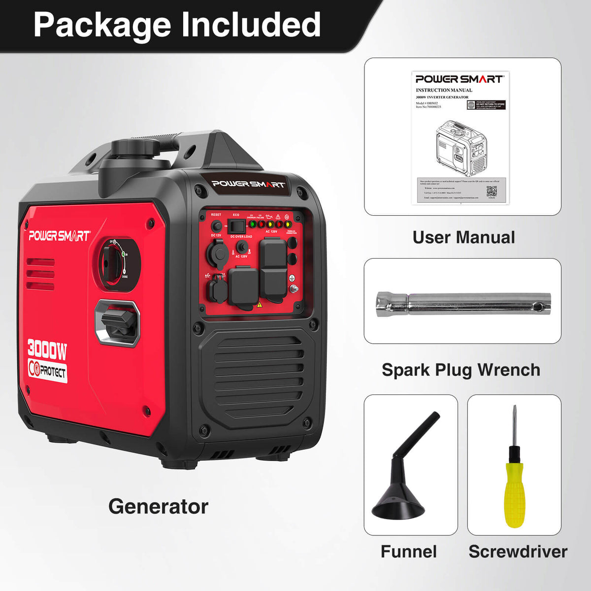 3000W Inverter Gas Generator w/ CO Alert DB5032