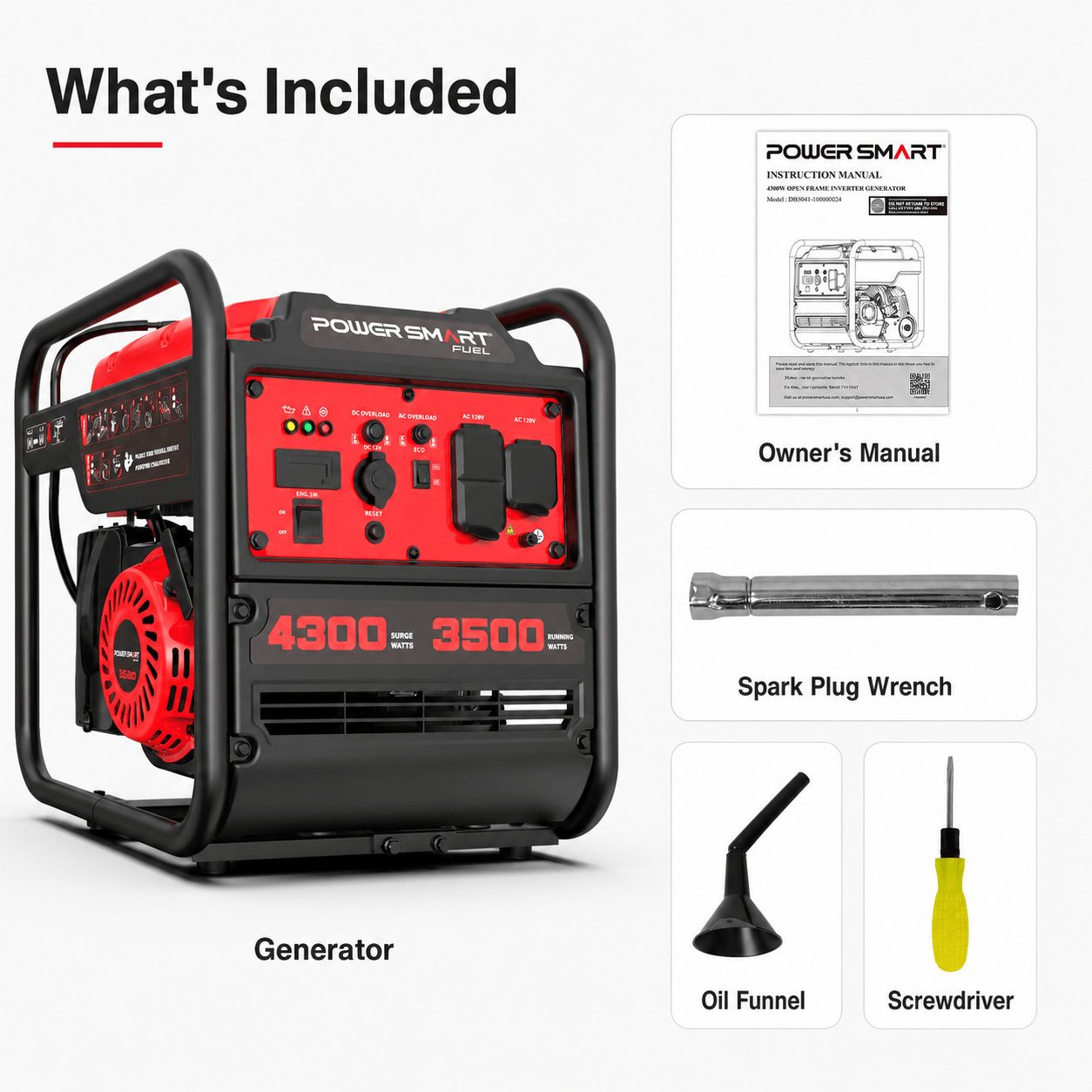 4300W Open Frame Gas Inverter Generator DB5041