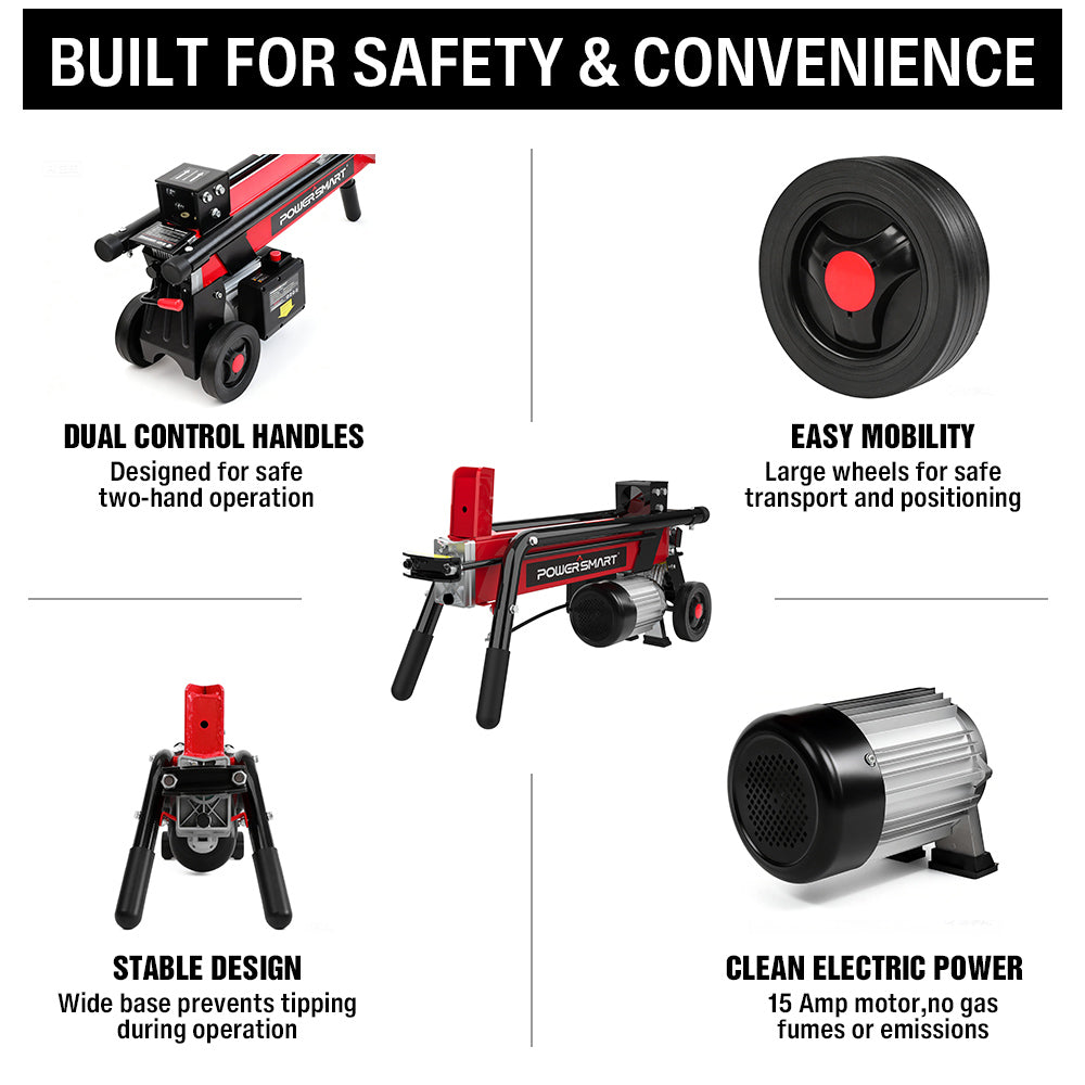 7-Ton 15Amp Electric Wood Log Splitter DB6407