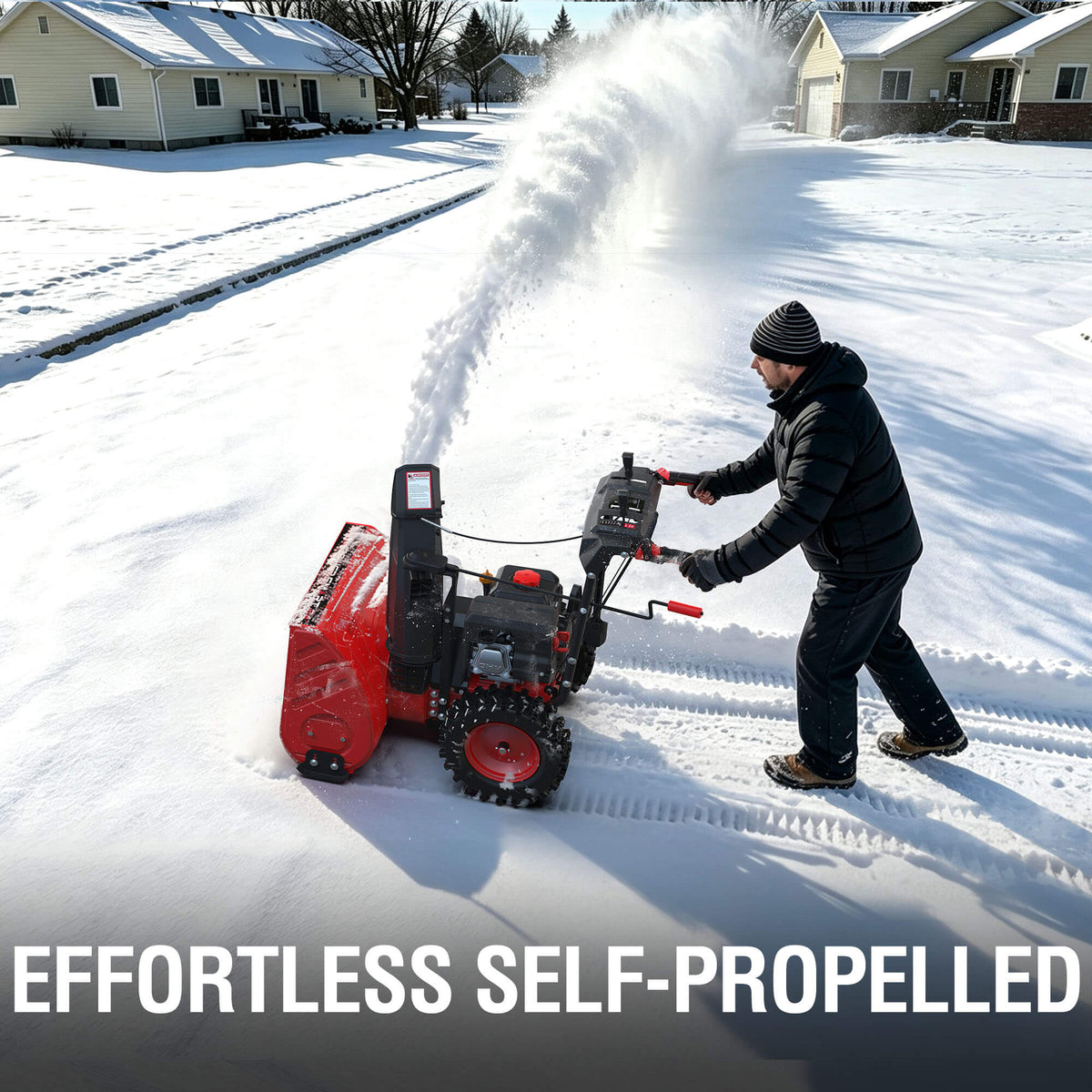 24'' 212cc Two Stage Self-Propelled Gas Snow Blower w/ Electric Start