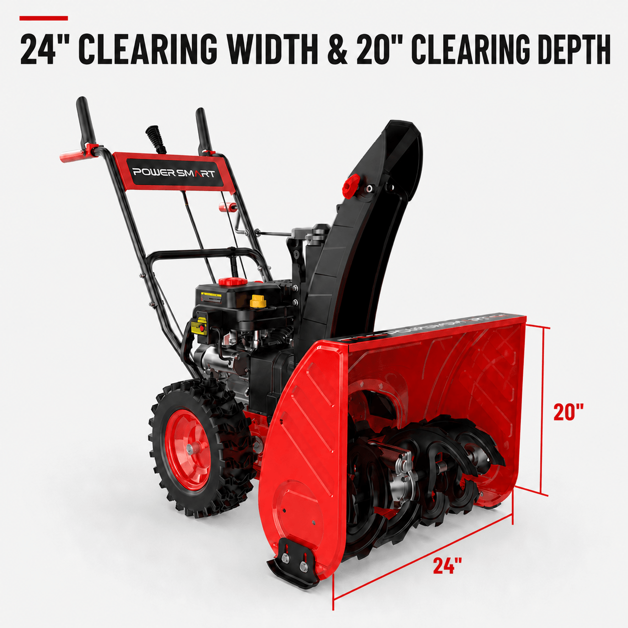 24'' 212cc Two Stage Self-Propelled Gas Snow Blower DB7109