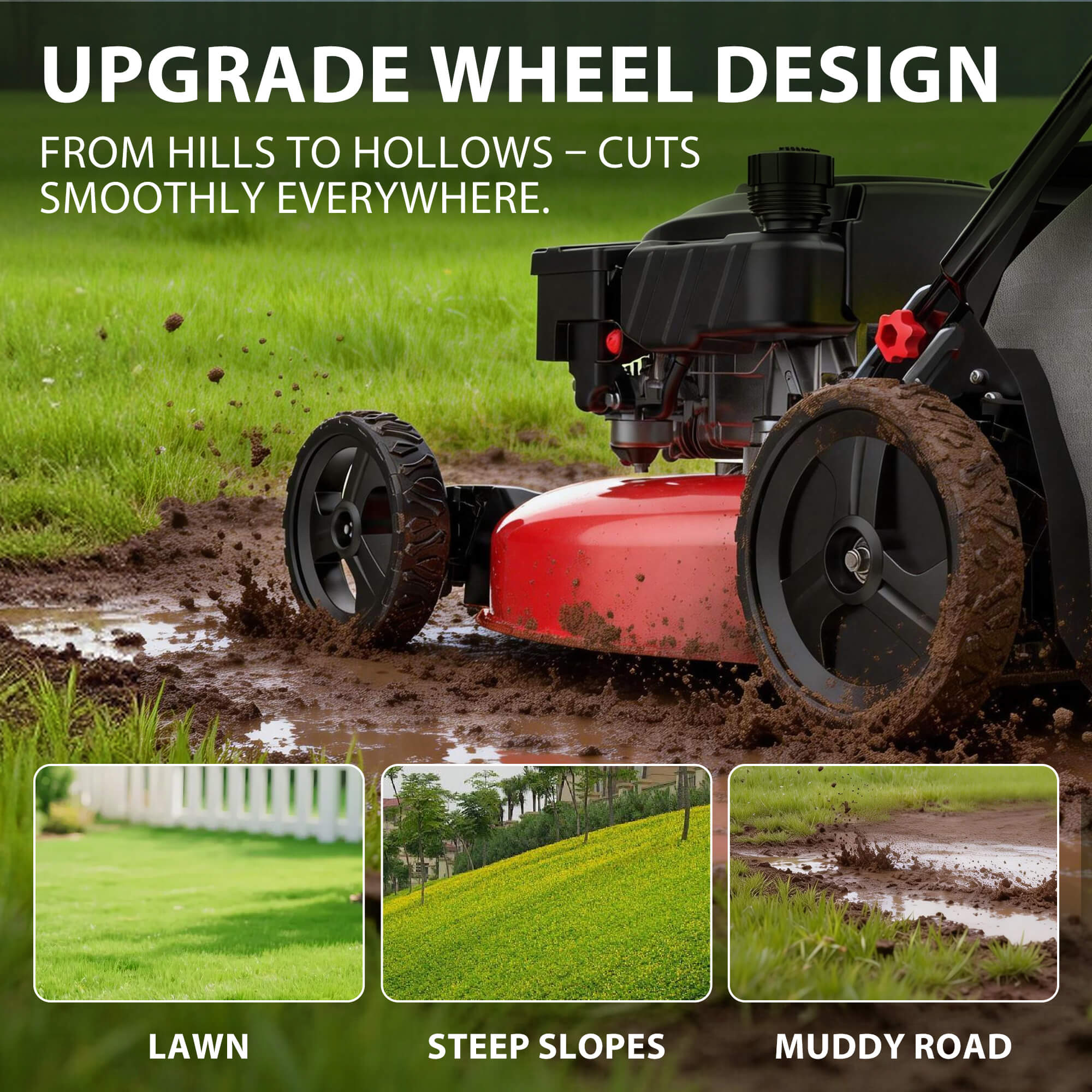 21 " 170cc Gas Self-Propelled 3-in-1 Lawn Mower DB8621S