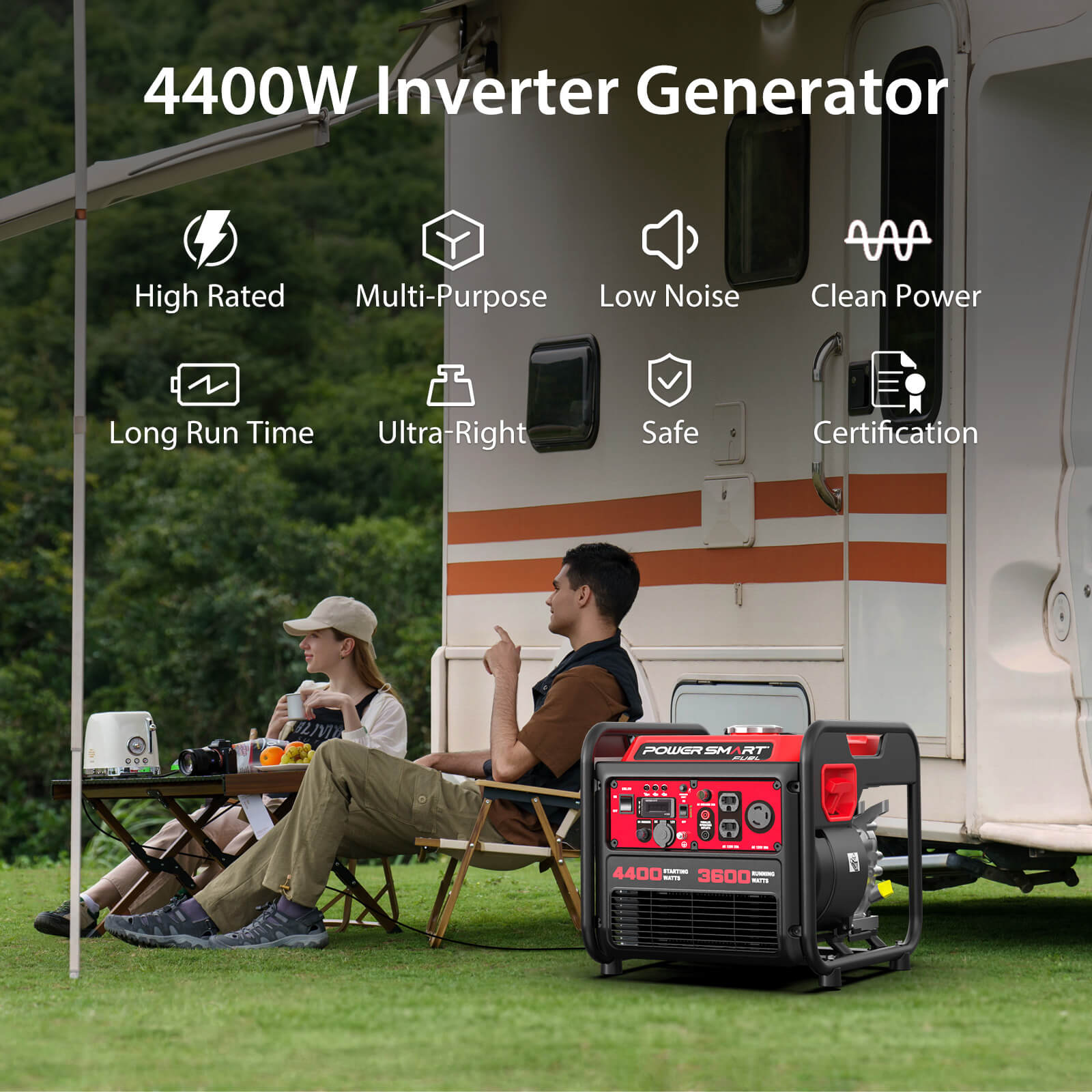 4400W Open Frame Gas Inverter Generator DL5040