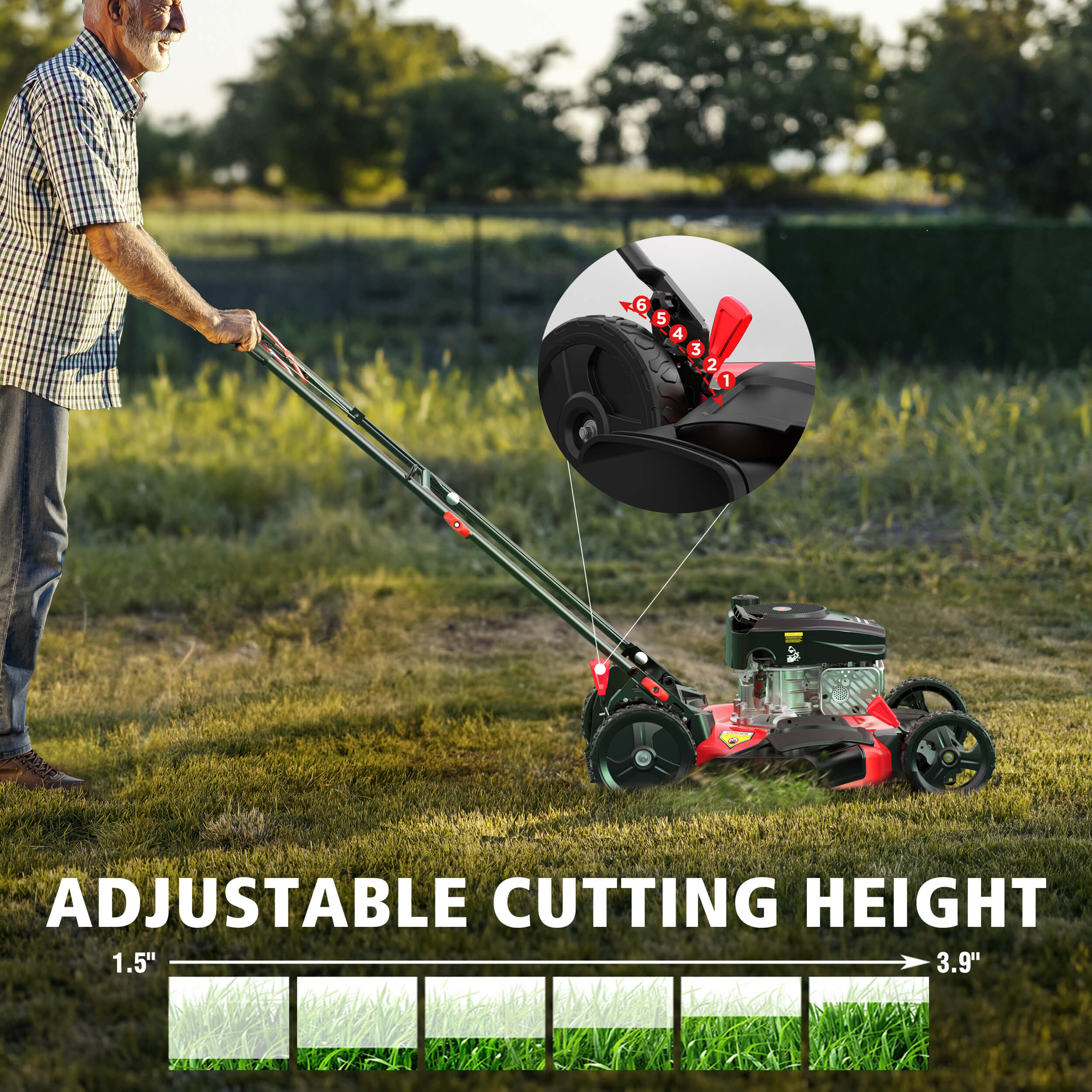 21'' 144cc Gas Push 2-in-1 Lawn Mower DV8621C