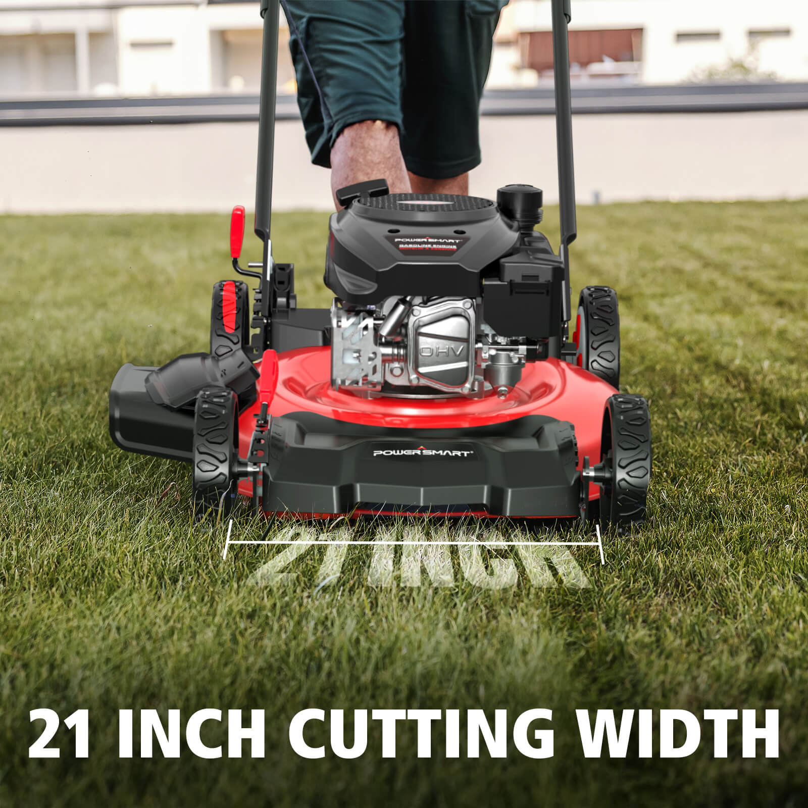 21'' 144cc Gas Push 2-in-1 Lawn Mower DV8621C