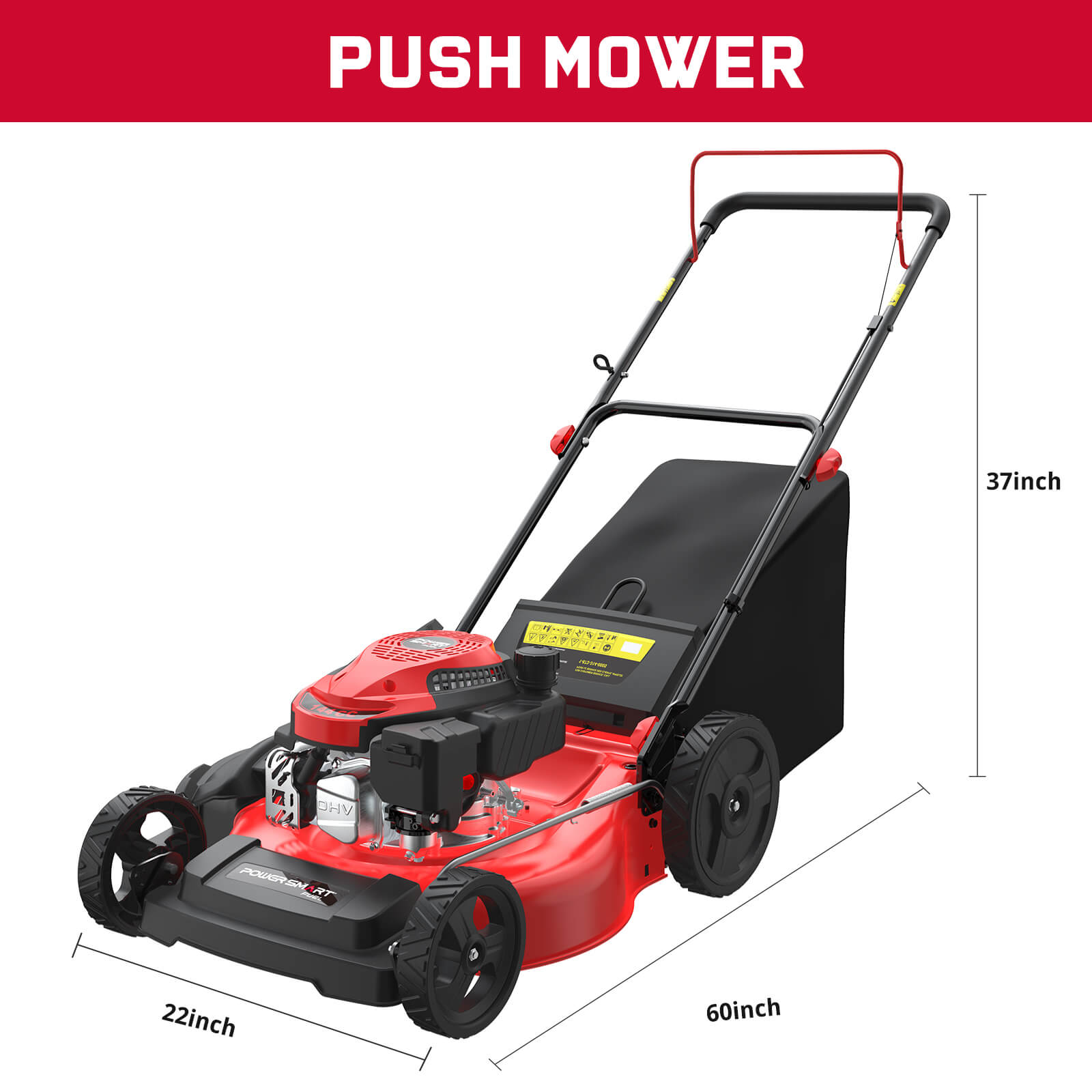 21" 144cc Gas Push Lawn Mower DV8621P2