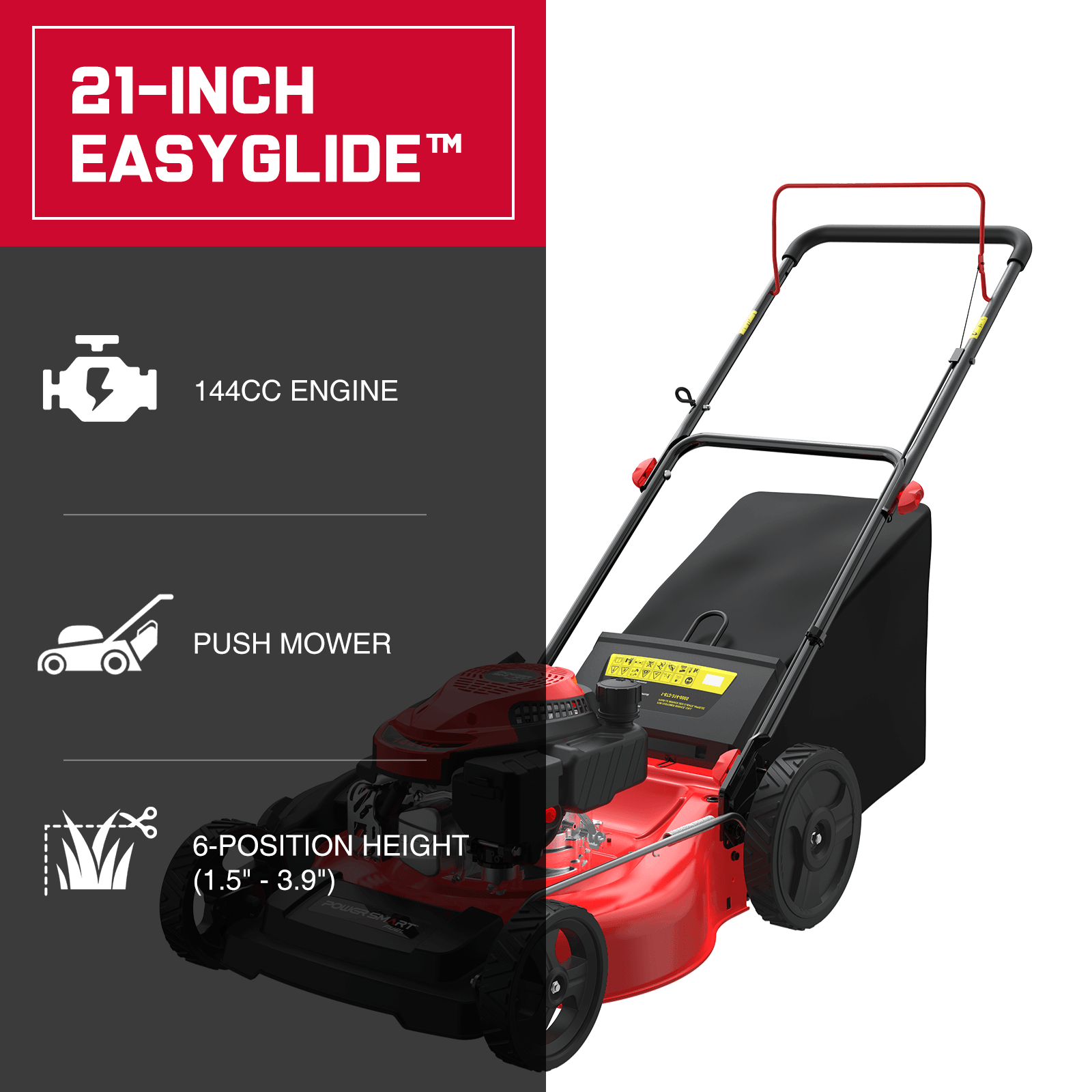 21" 144cc Gas Push 3-in-1 Lawn Mower DB8621P