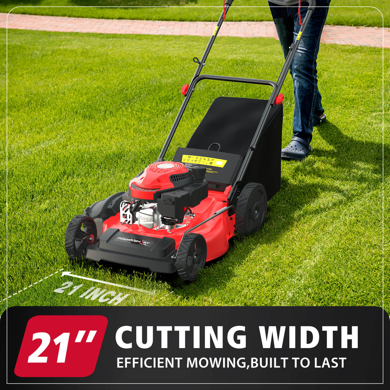 21" 144cc Gas Push Lawn Mower DV8621P2