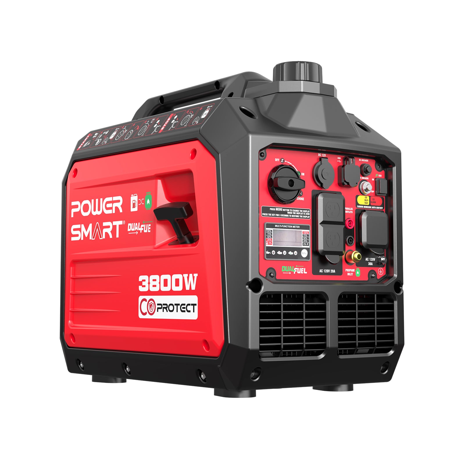 3800W Dual Fuel Inverter Generator HB5040DC w/ CO Alert