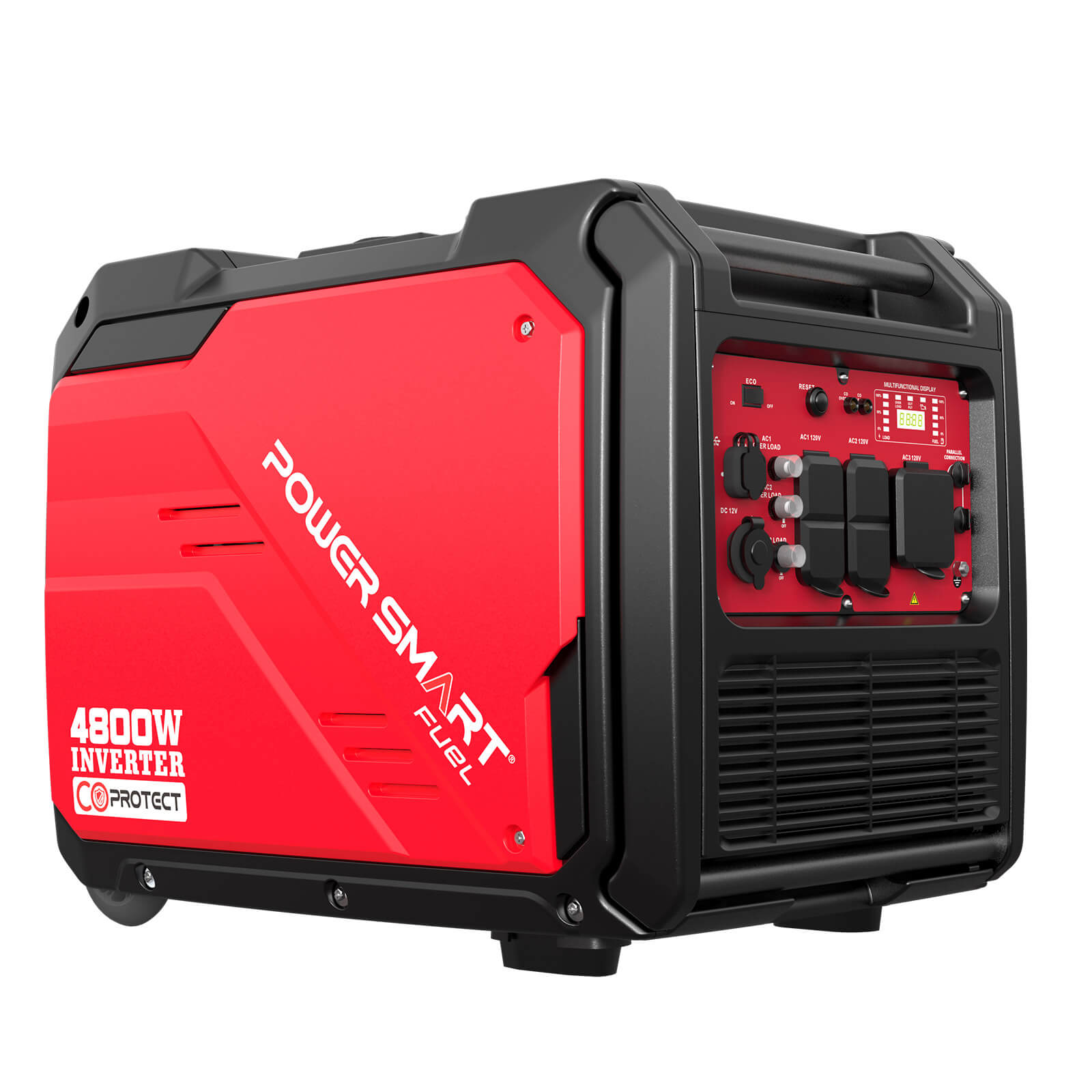 4800W Inverter Generator w/ Wheels Handle Kit & CO Alert HB5046C