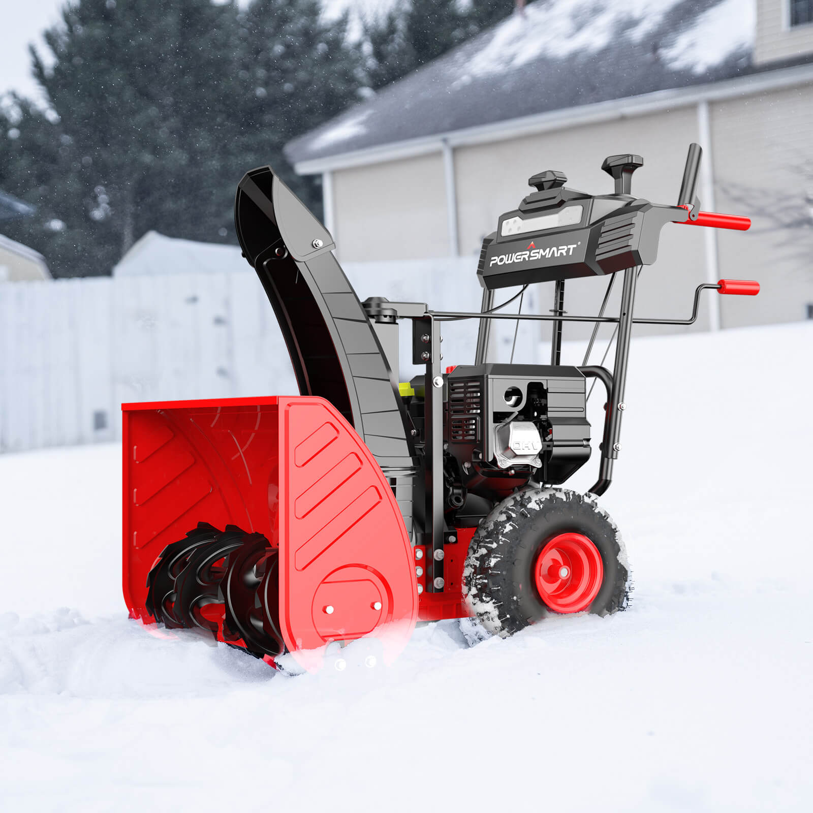 26'' 252cc Two Stage Self-Propelled Gas Snow Blower w/ Electric Start MB7109B