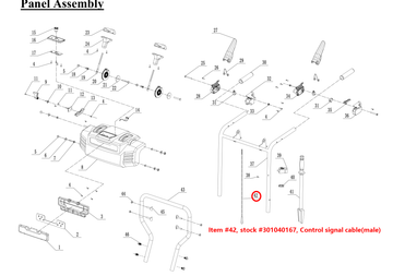 Snow Blower Parts - Control signal cable(male), Stock #301040167