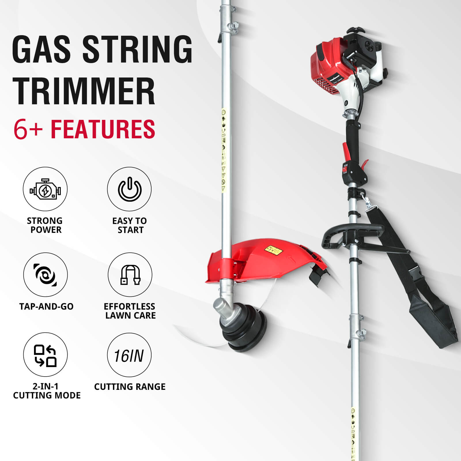 22" 170cc Gas Self-Propelled 3-in-1 Lawn Mower & String Trimmer Combo Kit V8622S+PS4532
