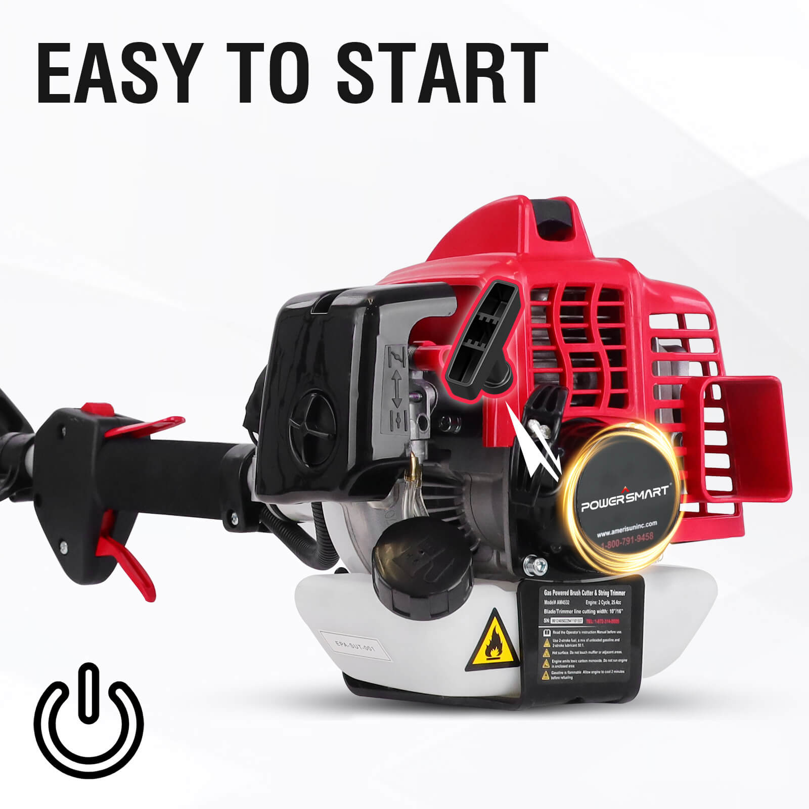 22" 170cc Gas Self-Propelled 3-in-1 Lawn Mower & String Trimmer Combo Kit V8622S+PS4532