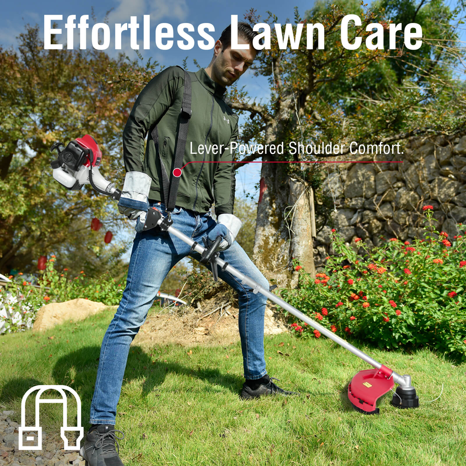 22" 170cc Gas Self-Propelled 3-in-1 Lawn Mower & String Trimmer Combo Kit V8622S+PS4532