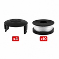 String Trimmer Replacement Spools & Caps for PS76112A, DB2603 & DB2603RB