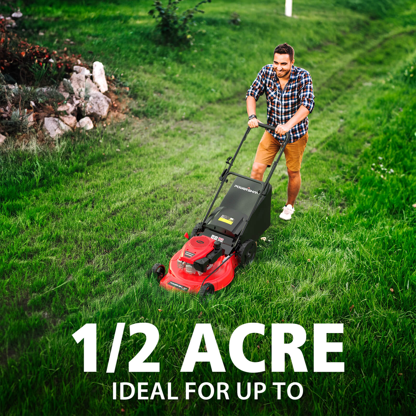 22" 170cc Gas Self-Propelled 3-in-1 Lawn Mower V8622S1