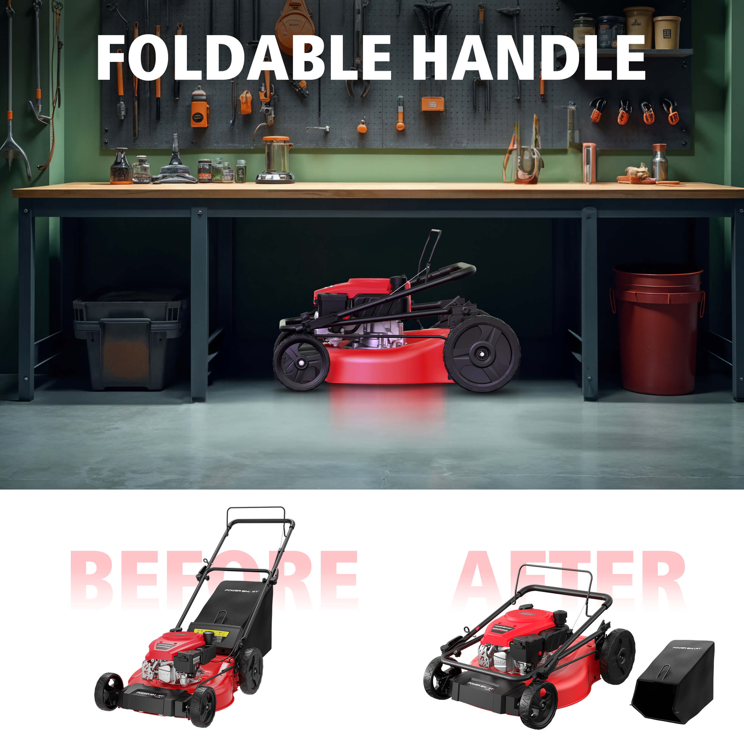 21" 144cc Gas Push 3-in-1 Lawn Mower V8721P