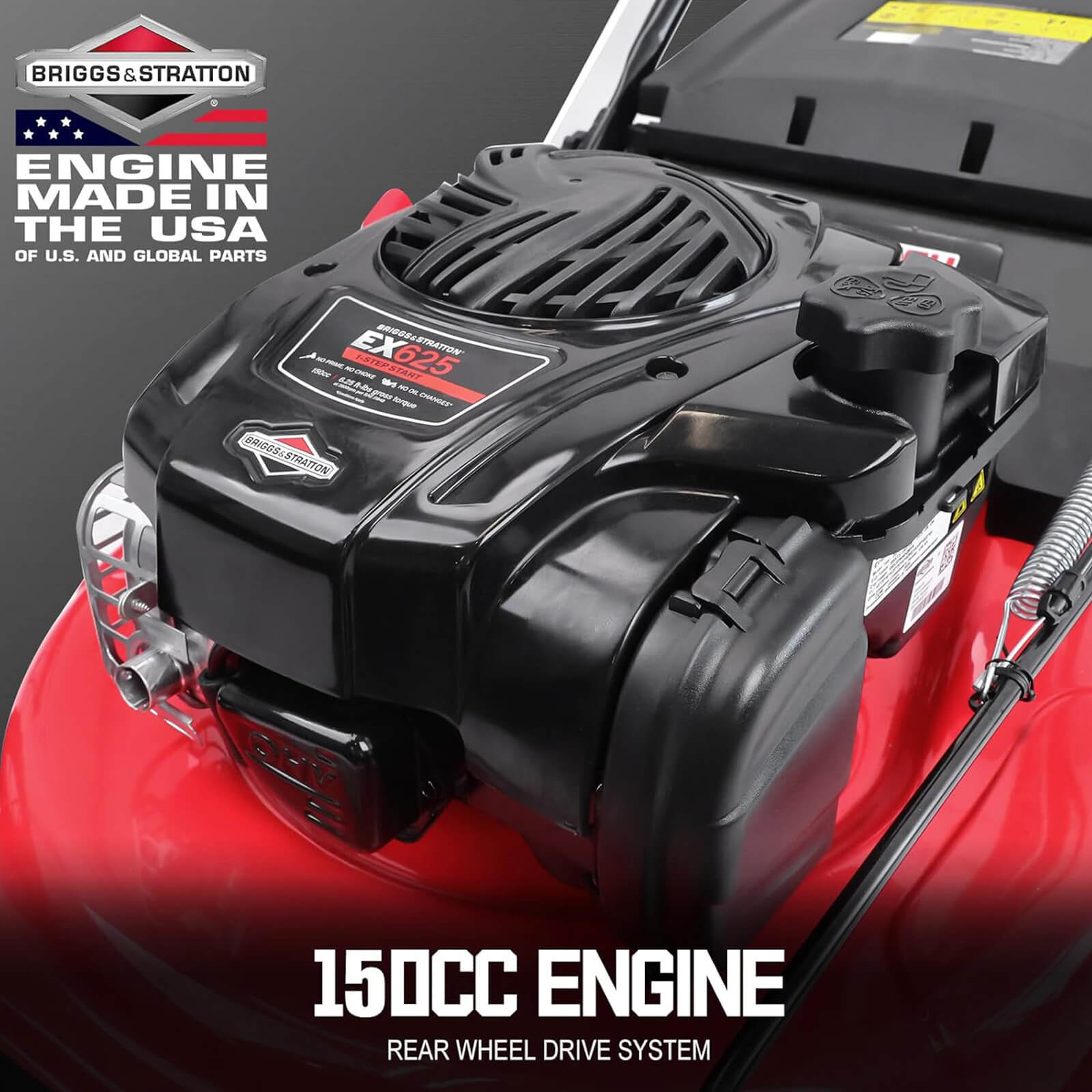 22" 150cc Gas Self-Propelled 3-in-1 Lawn Mower w/ Briggs & Stratton B8622S