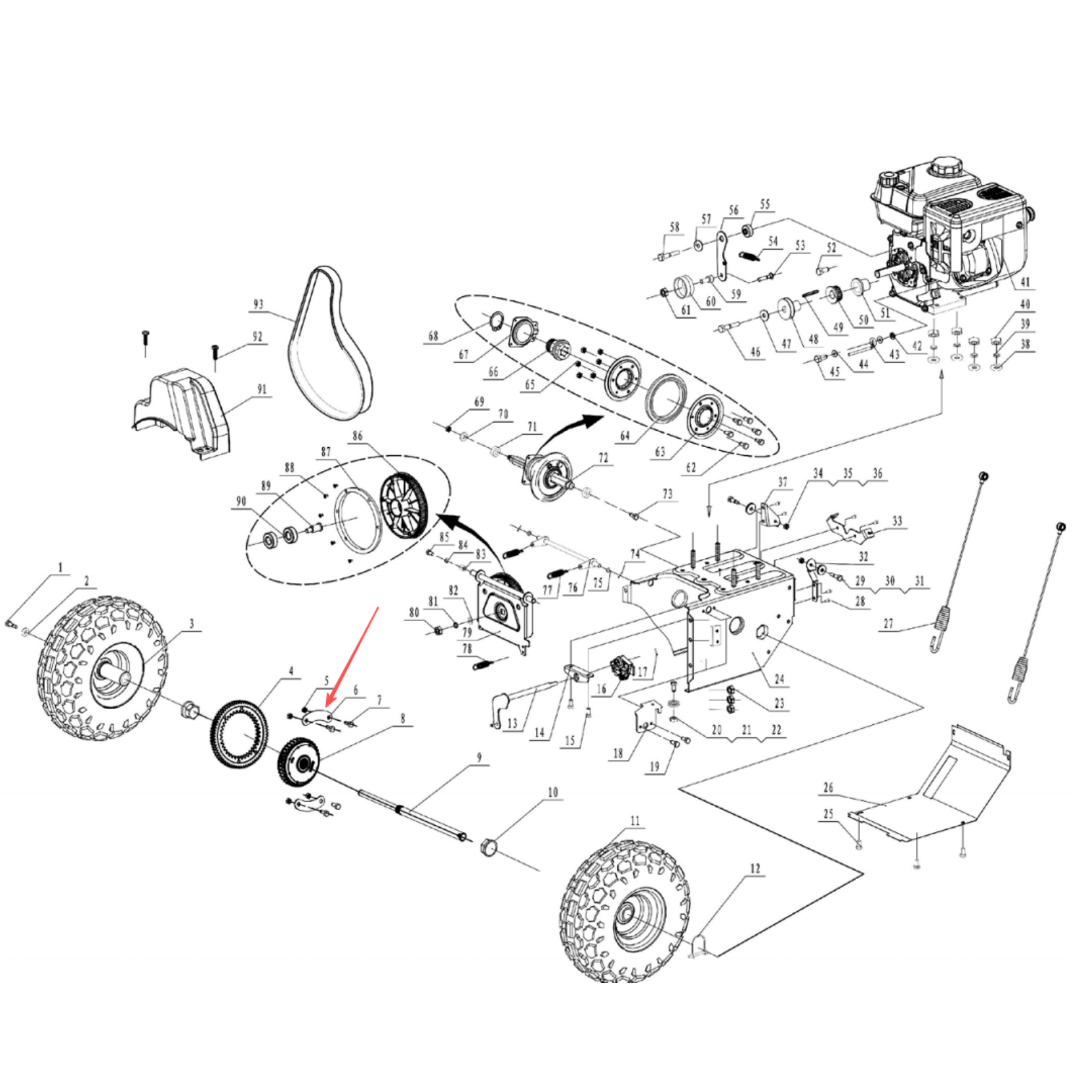 Snow Blower Parts - Pressing Plate,stock#302080019