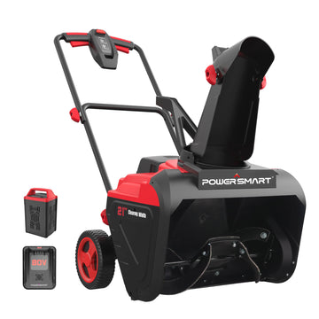 80V 21'' Single Stage Cordless Snow Blower w/ Battery and Charger HB2802A-W
