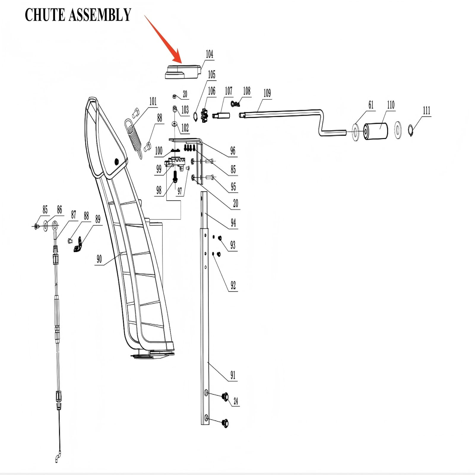 Snow Blower Parts - Steering Gear Cover, Stock #203010980