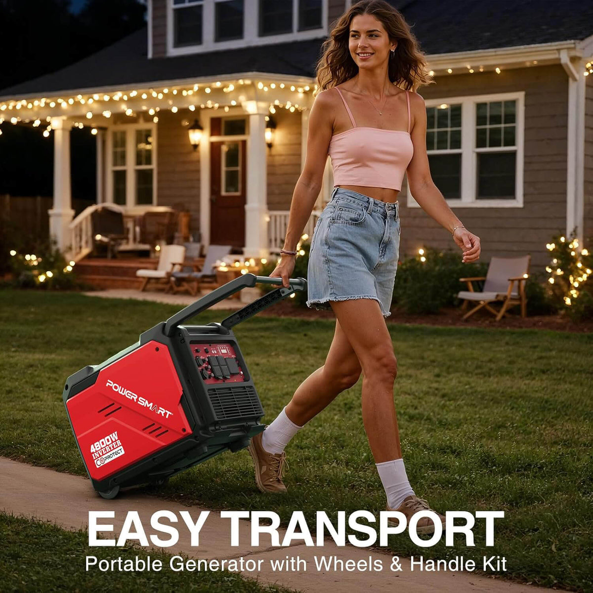 4800W Inverter Generator w/ Electric Start,CO Alert PS5046CE
