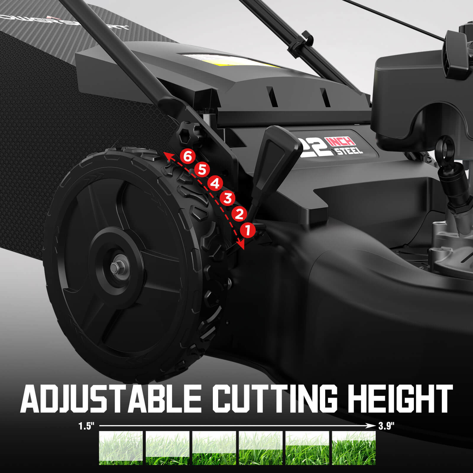 22" 170cc Gas Self-Propelled 3-in-1 Lawn Mower V8622S