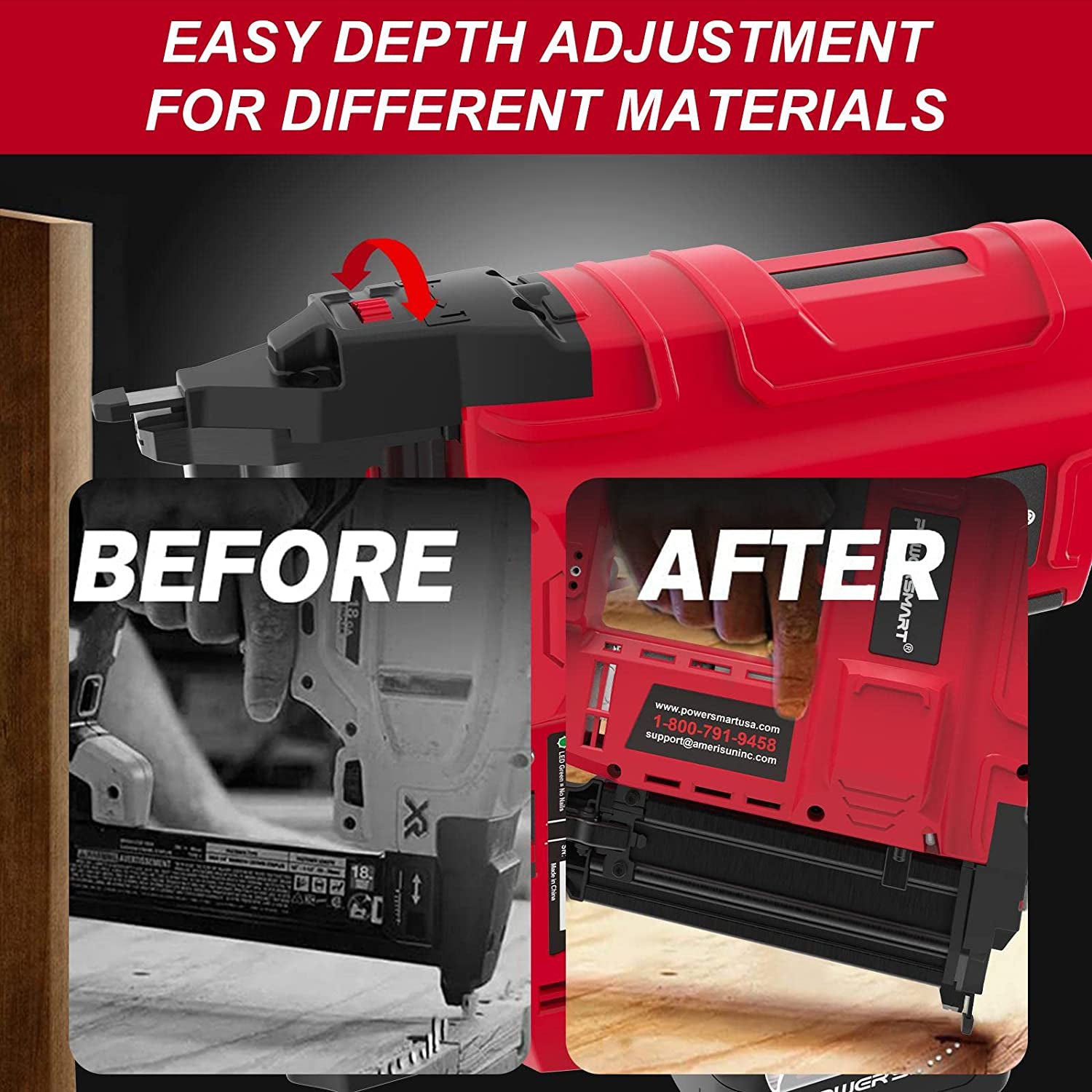 20V 18'' Gauge Cordless Nail Gun with 4.0Ah Lithium-Ion Battery and Charger PS76170A