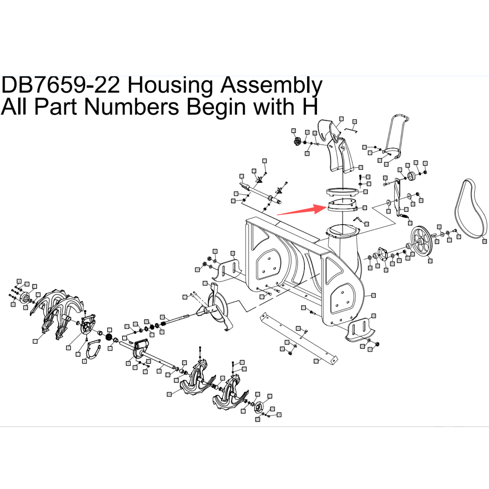 Snow Blower Parts - Rotator, Stock #203010143