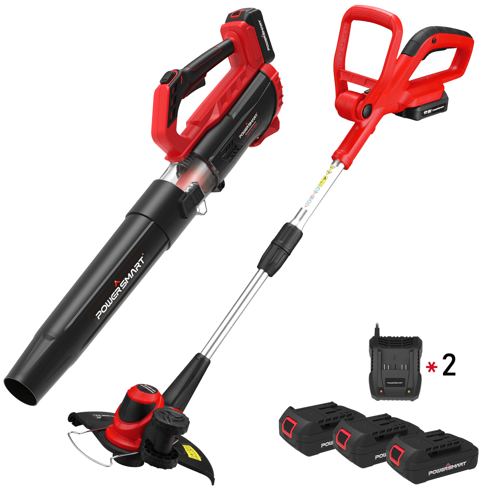 Black & Decker 8 pc. 20V Cordless Leaf Blower and Trimmer Combo
