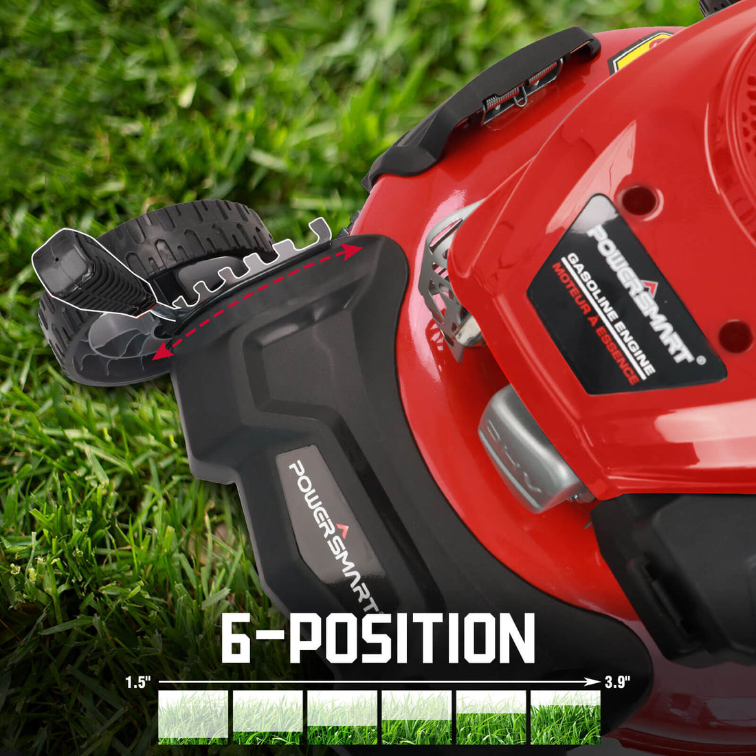 21" 170cc Gas Push Lawn Mower Red DB2194PR PowerSmart USA