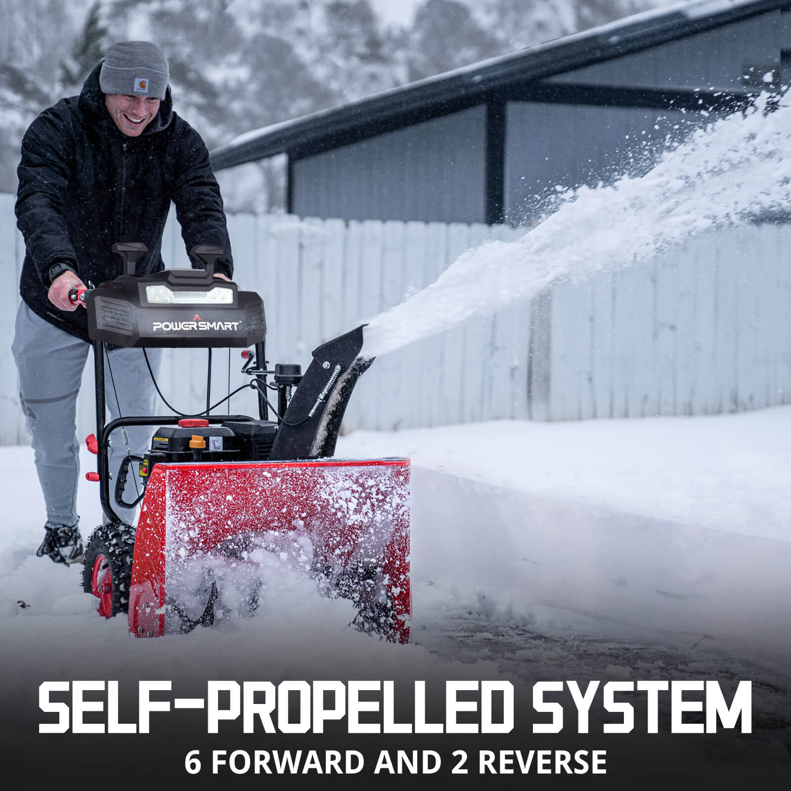 24" 208cc Two Stage Electric Start Gas Snow Blower with Brigg Stratton Engine PSSAM24BS-M