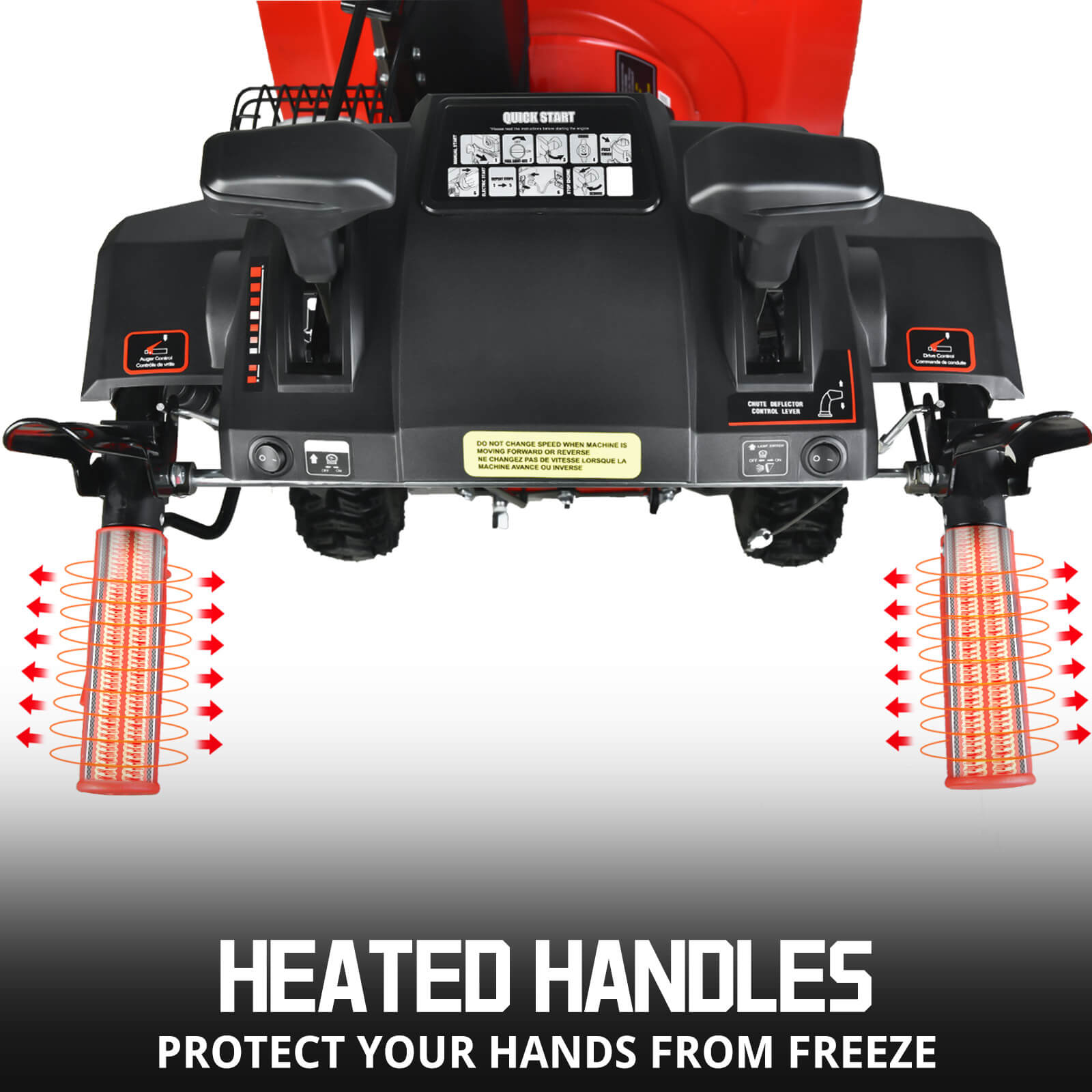 24" 208cc Two Stage Electric Start Gas Snow Blower with Brigg Stratton Engine PSSAM24BS-M