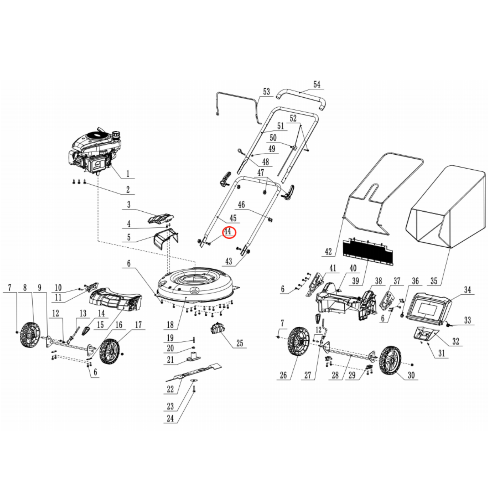 PowerSmart Lawn Mower Parts - Square Neck Bolt  M8x30 stock#303020152