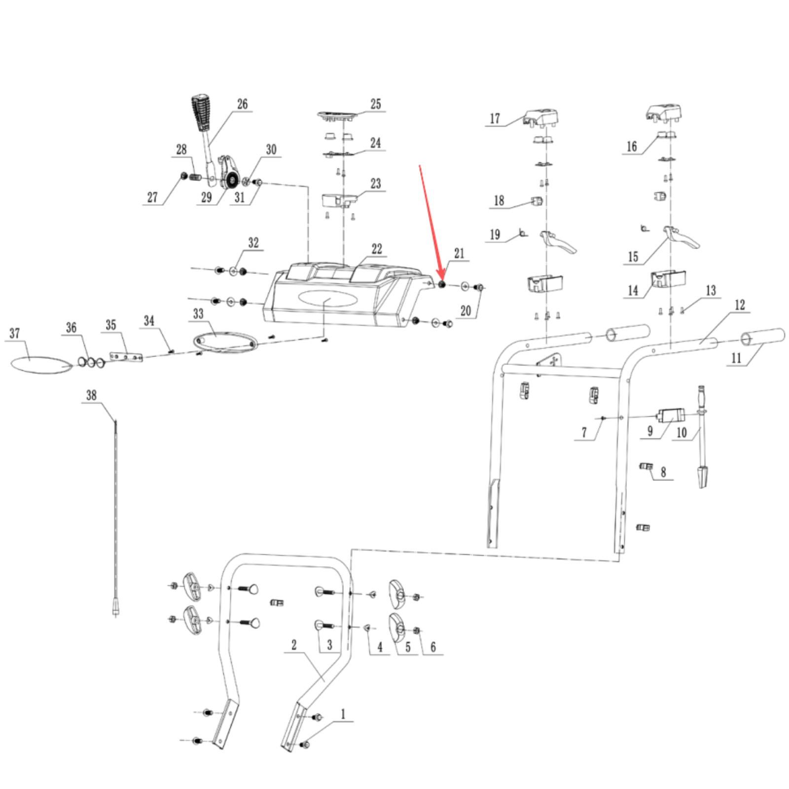 Lawn Mower/Snow Blower Parts - Flange nylon nut M8, Stock #: 303030077