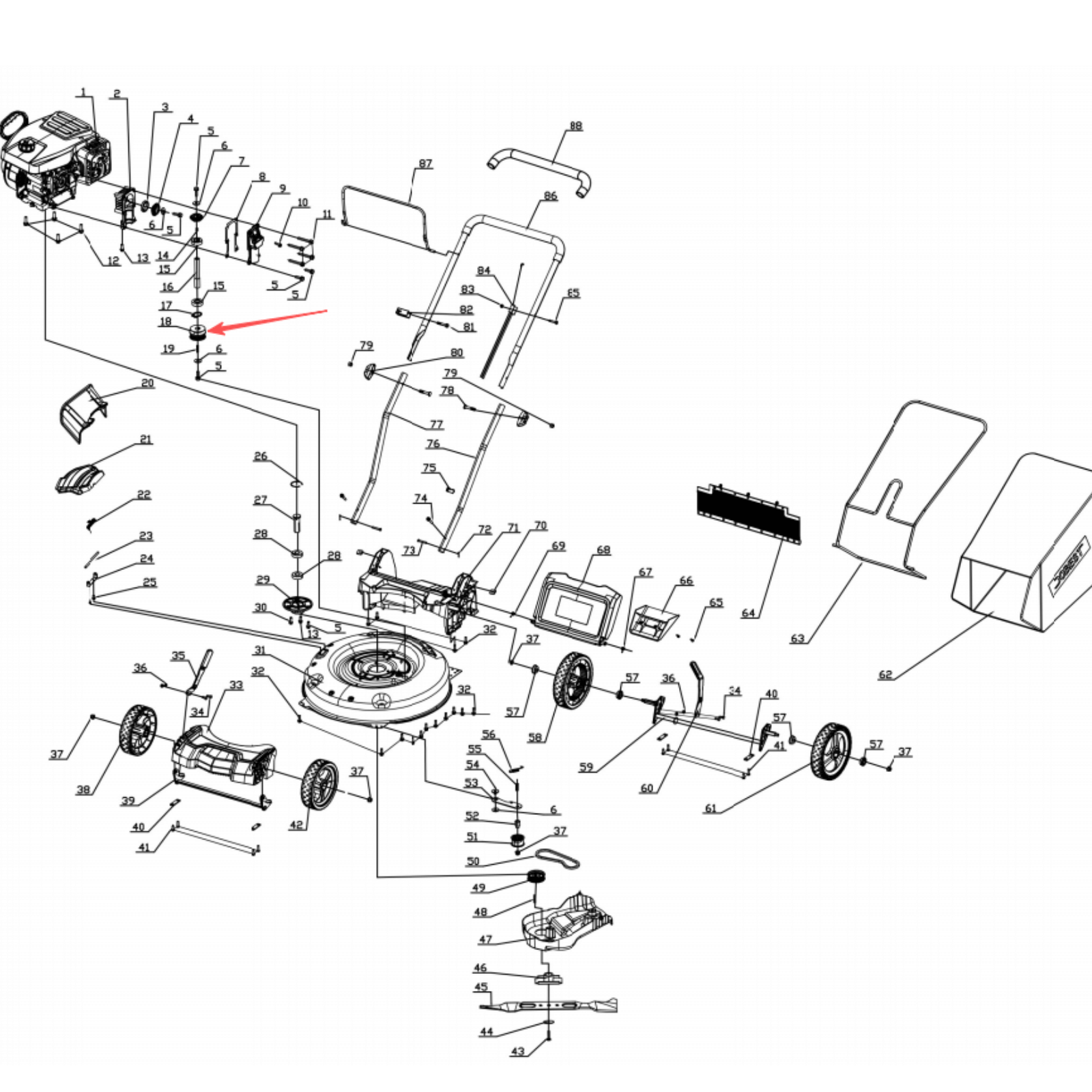 PowerSmart Lawn Mower Parts - Two-Groove Belt Pulley ,Stock#303160963