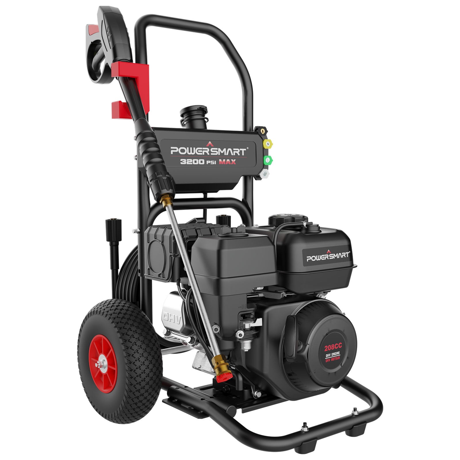 3200PSI Gas Pressure Washer with 208cc Engine, 2.5 GPM